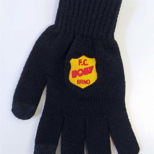 rukavice s výšivkou F.C. boby Brno