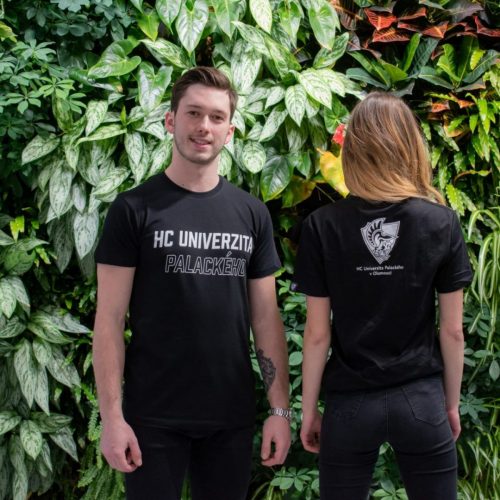 černé tričko s potiskem HC Univerzita Palackého